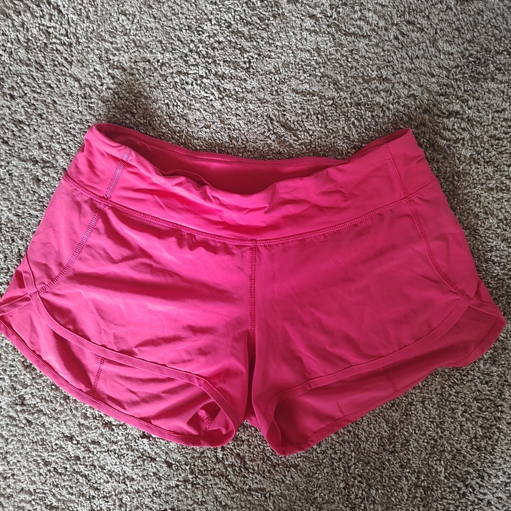 Lululemon pink speed shorts